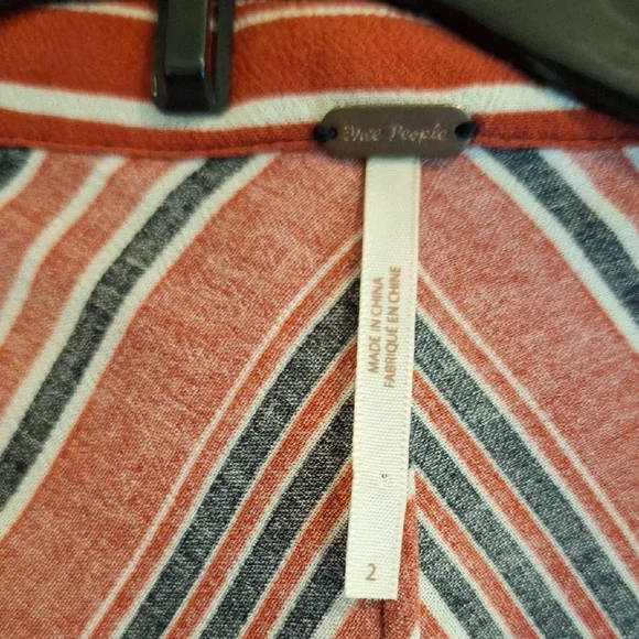 Free People Multicolor Floral and Striped Mini Dress. NWOT Size 2 - Picture 9 of 11